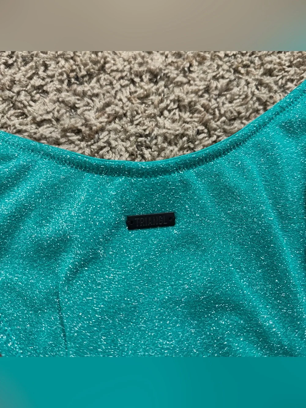 Triangl Green Sparkly Bikini Bottom